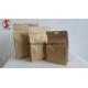 Square Bottom Personalized Pouch Kraft Paper Bags For Coffee / Tea / Food Packaging