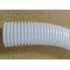 White Corrugated Flexible Tubing , corrugated plastic wire protection