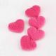 Pink Plush Heart Applique Padded Applique Crafts For Love Decoration Valentines Day