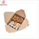 Packaging Single Wall 0.3kg Disposable Paper Lunch Boxes