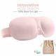 Light Pink Soft Memory Foam Eye Mask Comfortable Customized Material