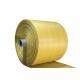 Yellow Pp Woven Fabric With 700D - 1000D Single / Double Fold Sewn Bottom