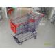 Commercial 150L Wire Shopping Trolley Wire Mesh Shopping Cart With 5 Inch TPE Caster