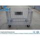 Hot sale Anti-corrosion wire mesh container, foldable storage cage with wheels