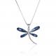 29mm 5 Gram Dragonfly Pendant Necklace 20in S925 Silver Necklace SGS