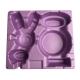 Biodegradable Molded Pulp Trays Game Player Packaging Purple Color