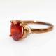 Rose Gold Plated Sterling Silver Red Cubic Zircon Ring (R251)