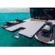 Durable Inflatable Yacht Slides Mega Dock , Jet - Ski Drive - On Blow Up Swim Platform