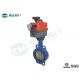 110V - 230V Electrically Operated Butterfly Valve Cast Steel Material Made