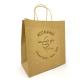 custom Kraft food takeaway paper bags Recycled CMYK Printing 24cmx32cmx10cm