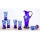 7pcs Water Jug Glass Set Purple Restaurant Glass Carafe Set Heat Resistant