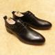 Italian Genuine Leather Mens Shoes For Wedding , Black Formal Shoes With Laces
