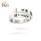 Steel Color 5g Engraving Words Personalized Jewelry Ring