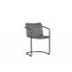 Soft Grey Leather Dining Room Chairs , Upholstered Dining Room Chairs With Arms