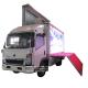 Sinotruk howo 3 sides p6 screen outdoor publicity advertising display van hydraulic lift digital full color led truck