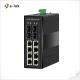 100Base-T 802.3at Industrial PoE Switch Giga Switch 8 Port For Ethernet Networking