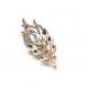 Rose Gold Fashion Brooch Pin Rose Shape For Clothes 6cm Size Copper Material