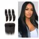 Silky Straight Front Virgin Human Hair Extensions Bundles Double Weft Long Hair