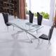Clear 0.82CBM SS Dining Tables 4 Seater 93kg Modern Dining Room Table