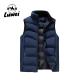 Customized Design Solid Warm Outwear Zip Sleeveless Utility Slim Cotton Quilted Waistcoat Men Plus Size Vest