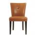 High back Beech wood brown leather/pu  upholstery leisure chair/wooden dining chair/desk chair