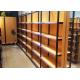 25MM MDF Layer Wood And Metal Shelves Black Steel Frames 1.4M High Double Side