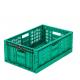 Moving Mesh Fruit Crate Plastic Turnover Basket with Customized Color and Foldable Design