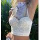 pearl beading Bustier Top