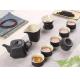 Custom Black Color Ceramic Mugs Ceramic Tea Set For Family Party / Tea Shop