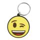Wholesale Custom Soft PVC Key Chain, Rubber Key Ring, Colorful 2D Flat Emoji Key Chain