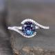 Wholesale 925 Sterling Silver Alexandrite Jewelry CZ Round Alexandrite Engagement Ring