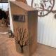 Customized Outdoor Corten Steel Sculpture Metal Letter Box With Polishing Craft