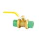 MOP5 Full Port Lp Gas Ball Valve Yellow Handle Gas Valve rustproof