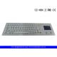 64 Keys Industrial Keyboard With Touchpad Laser Engraved Graphics PS/2 Or USB