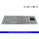 Industrial Keyboard With Touchpad And 64 Keys IP65 Rated For Kiosk