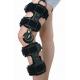 Universal Size Left Or Right Medical Knee Brace Telescopic Post Op Black Color