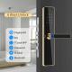 Apartment Anti Peep Digital Door Lock Tuya App Code Fingerprint Keyless Handle