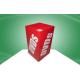 DVD Red Cardboard Display Units Dump Bins Newspaper Cardboard Collection Bins