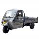 300cc Gaoline Tricycle in Gray Closed Cab Three Wheel Motorized Van For Cargo Hauling
