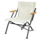 Portable Fur Seal Folding Beach Lounge Chair Low Back Aluminum Teak Armrest 58x65x69CM