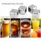 Square Shape Ice wine stone ice cubes for wisky bar accessories, Gift box Customized Stainless Steel Whiskey Stones ICE