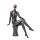 Fashionable Female Full Body Mannequin Fiberglass Sitting Posture