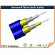 Blue Duplex Loose Tube Outdoor Armored 8 Core Fiber Optic Cable Single Mode