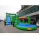 Tropical Island Commercial Inflatable Water Slip N Slide , Inflatable Pool Slide For Adult