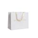 Customised Small Carry Paper Shopping Bags With Bow Tie Ribbon Handle Customer's Logo