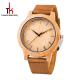 Nice Quartz Modern Wood Watches Bamboo Case Leather Strap For Men