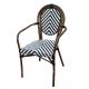 Aluminum Bamboo furniture armrest Balcony chair outdoor garden chair wicker rattan plastic Resort chair---YS6610