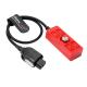 Alvin's Cables Smart D-tap Power Splitter Cable, Dtap Male to 4 Port DTap Female Splitter Hub Ultra Soft Power Cable for ARRI RED Teradek SmallHD SmallRig V-Mount Battery 40cm/15.7in Red