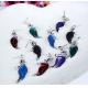 Cheap price retro classic exaggerated leaf earrings diamond necklace color drip