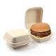 Compostable Ecofriendly Sugarcane Bagasse Take Away Burger Box Biodegradable Lunch Box Custom Hamburger Packaging Boxes